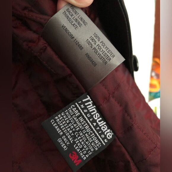 Vintage 90s Wilson's Leather Jacket 3M Thinsulate Quilt Lined women plus sz 2X - Picture 10 of 15